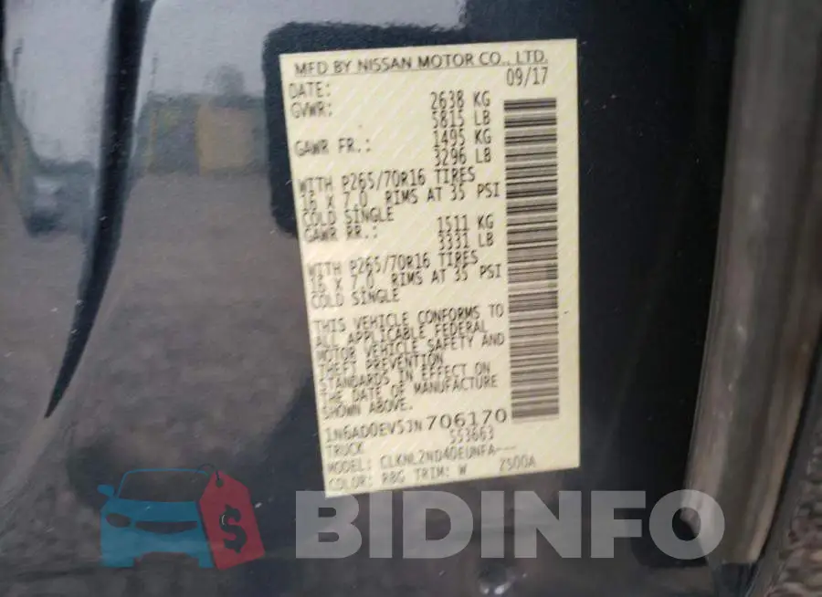 1N6AD0EV5JN706170 Photo# 12