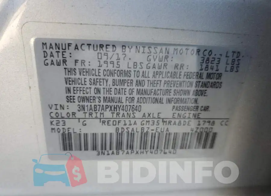 3N1AB7APXHY407640 Photo# 12