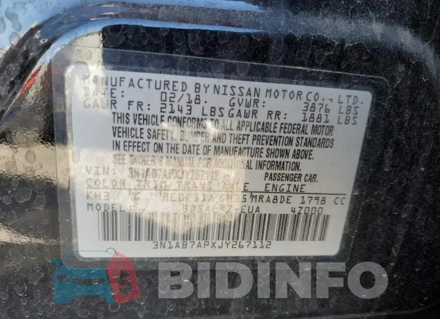 3N1AB7APXJY267112 Photo# 12