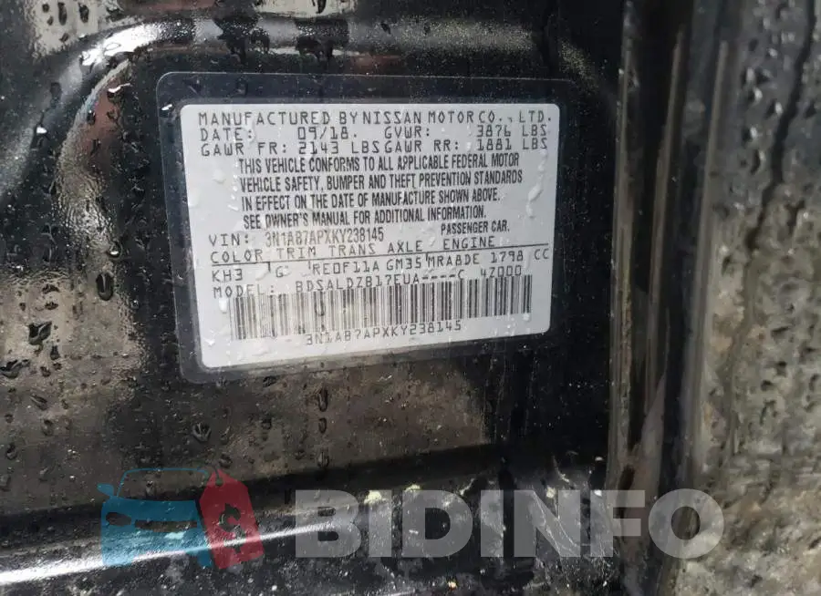3N1AB7APXKY238145 Photo# 12
