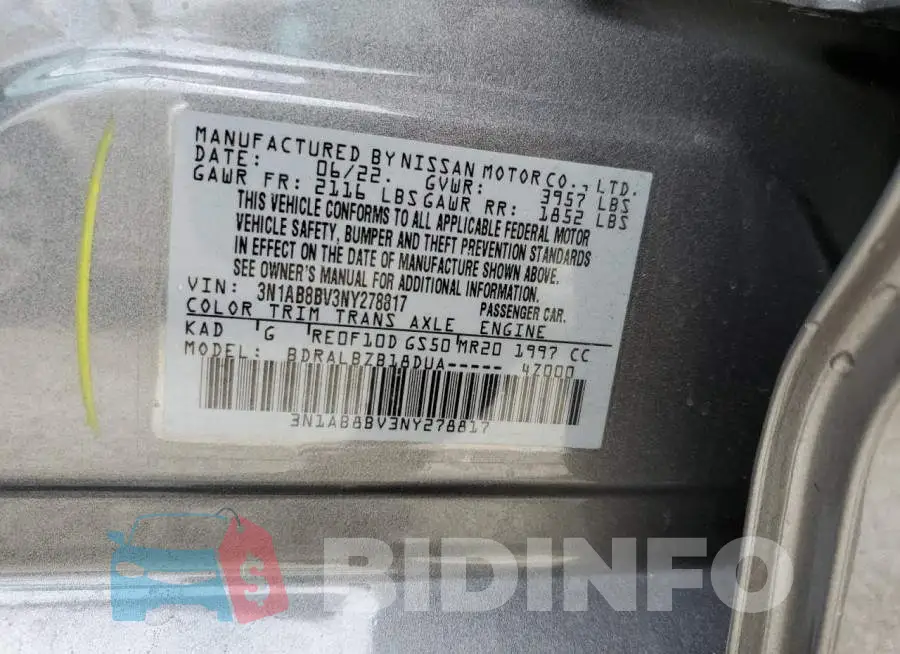3N1AB8BV3NY278817 Photo# 12