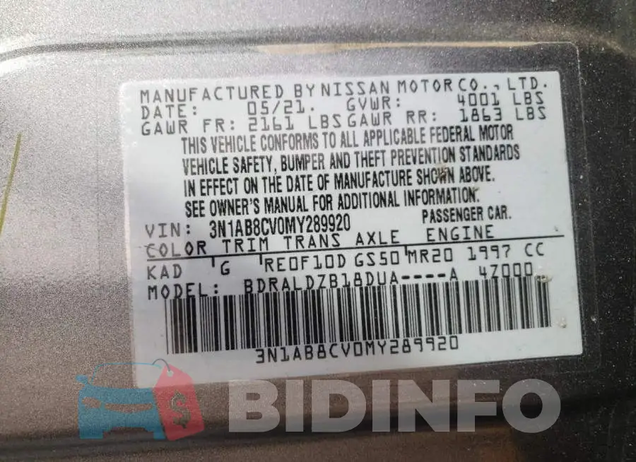 3N1AB8CV0MY289920 Photo# 12