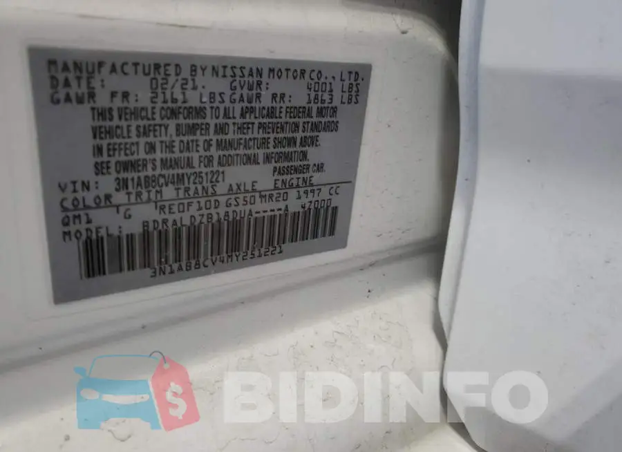 3N1AB8CV4MY251221 Photo# 12