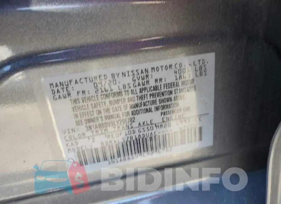 3N1AB8DV9LY296782 Photo# 12