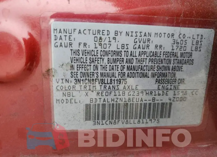 3N1CN8FV8LL811975 Photo# 12