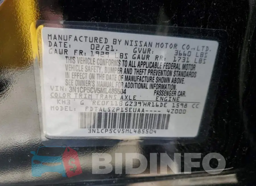 3N1CP5CV5ML485504 Photo# 13