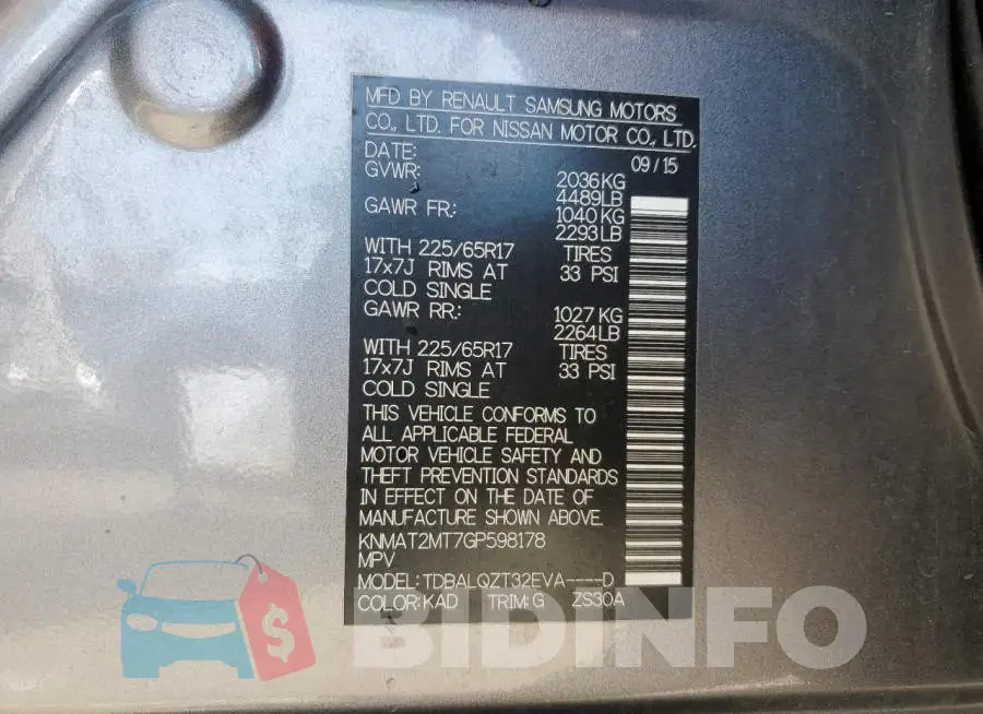 KNMAT2MT7GP598178 Photo# 12