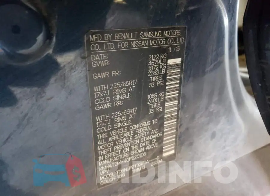KNMAT2MV4GP620106 Photo# 14