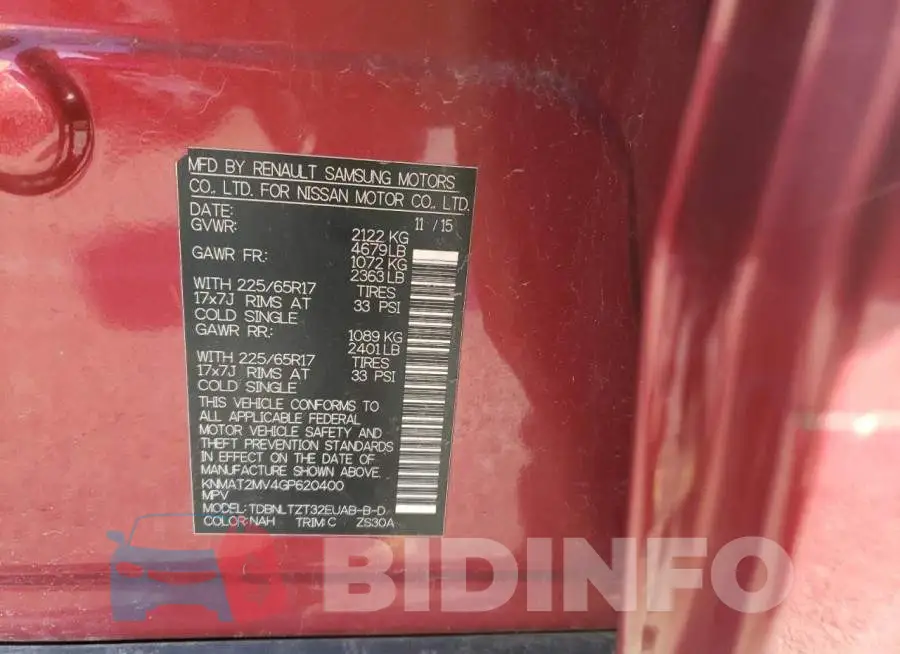 KNMAT2MV4GP620400 Photo# 13