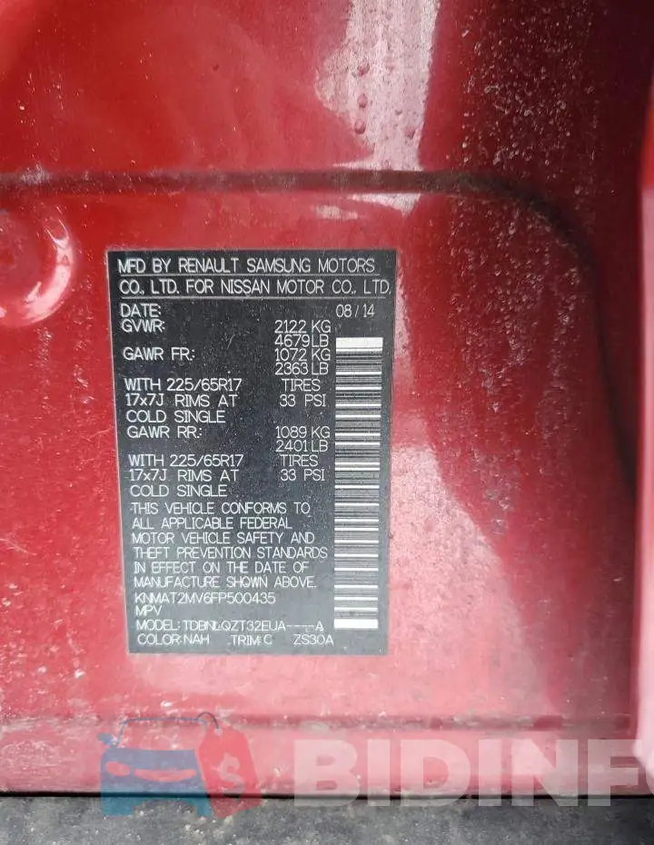 KNMAT2MV6FP500435 Photo# 13