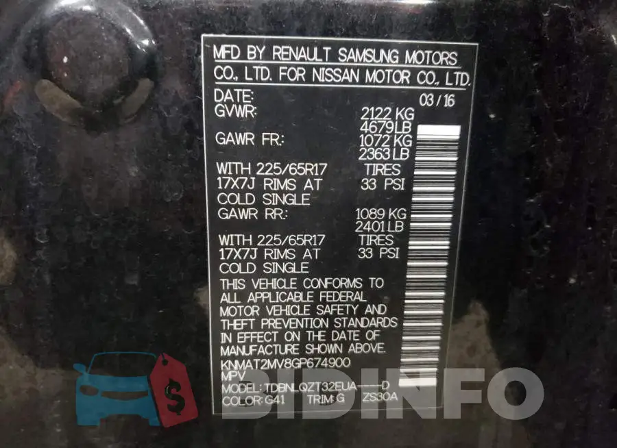 KNMAT2MV8GP674900 Photo# 14