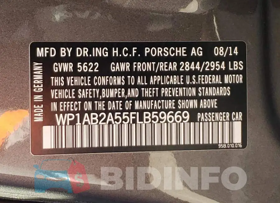 WP1AB2A55FLB59669 Photo# 10