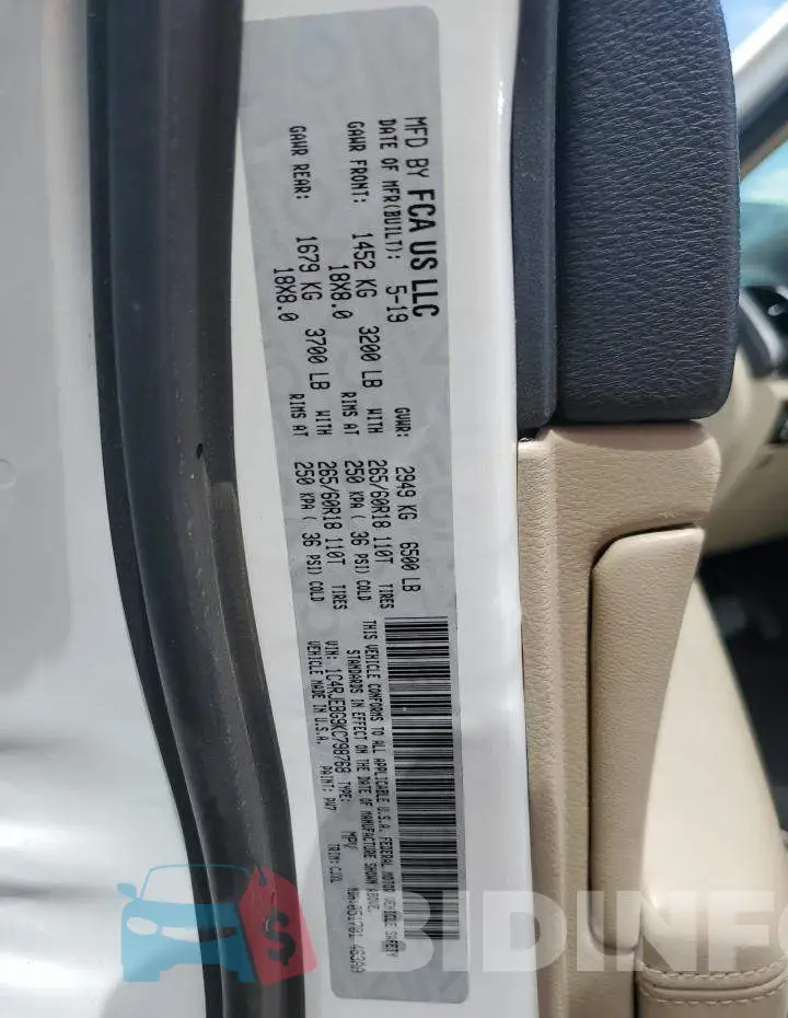 1C4RJEBG9KC798768 Photo# 14