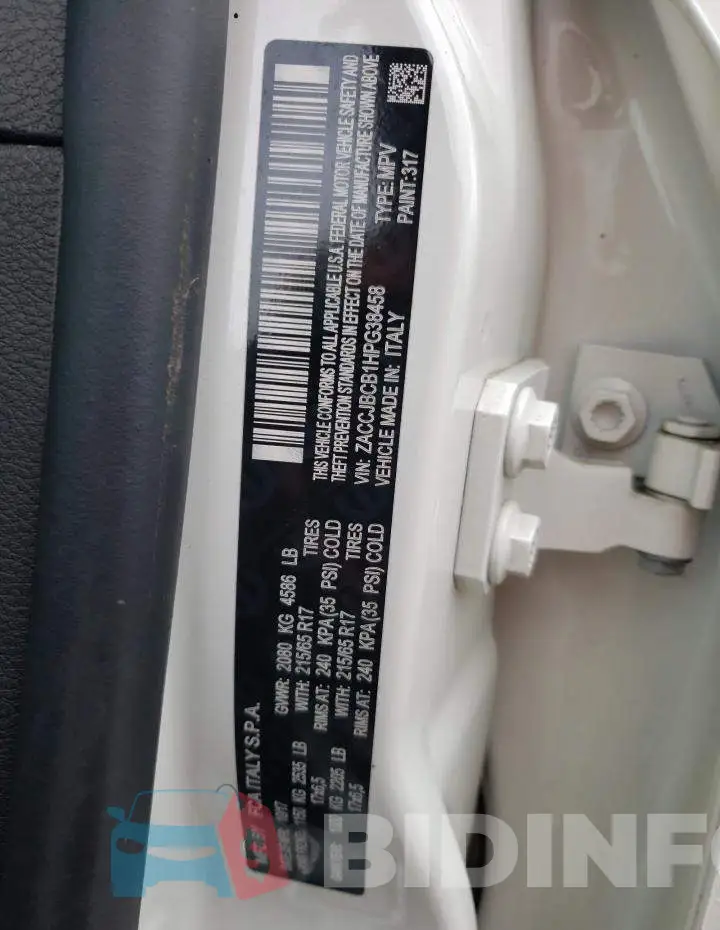 ZACCJBCB1HPG38458 Photo# 12