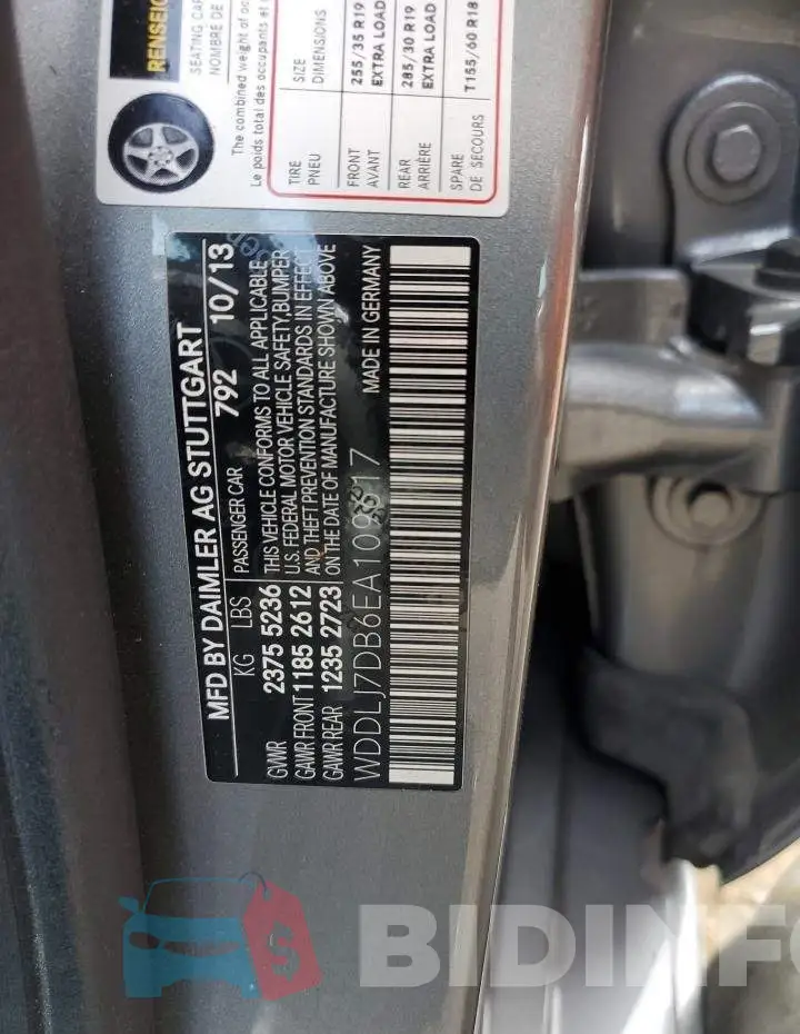 WDDLJ7DB6EA109617 Photo# 12