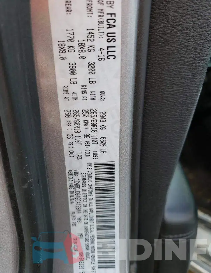 1C4RDJDG4GC412844 Photo# 13