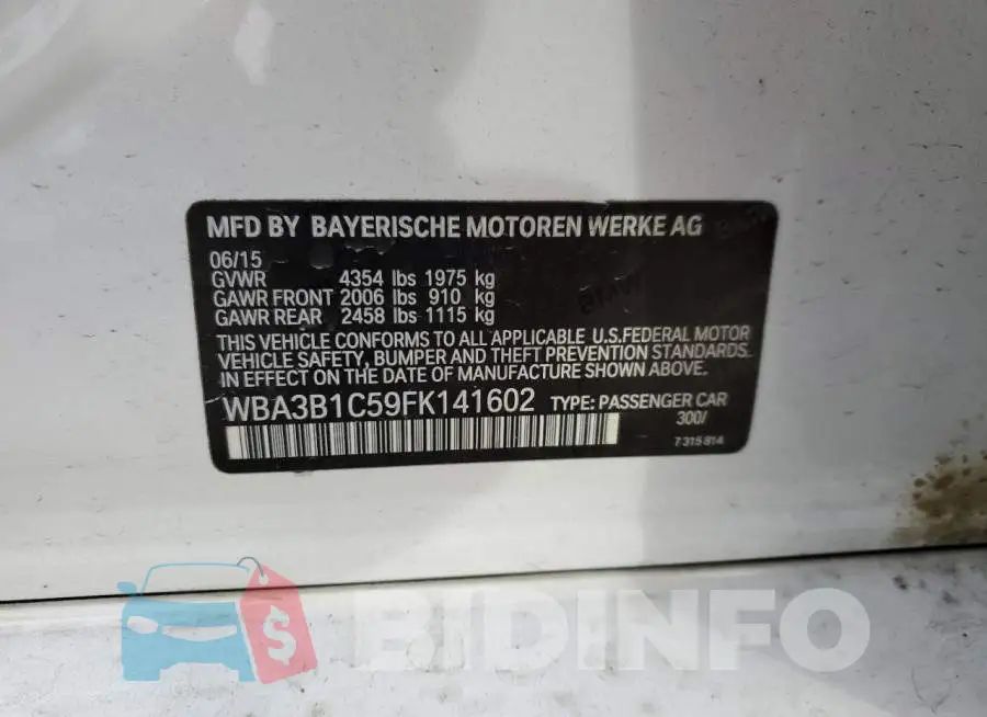 WBA3B1C59FK141602 Photo# 12