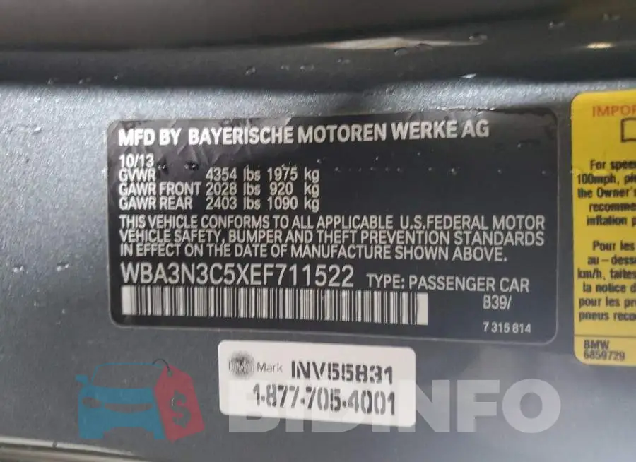 WBA3N3C5XEF711522 Photo# 12