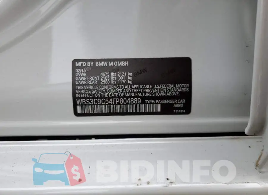 WBS3C9C54FP804889 Photo# 12