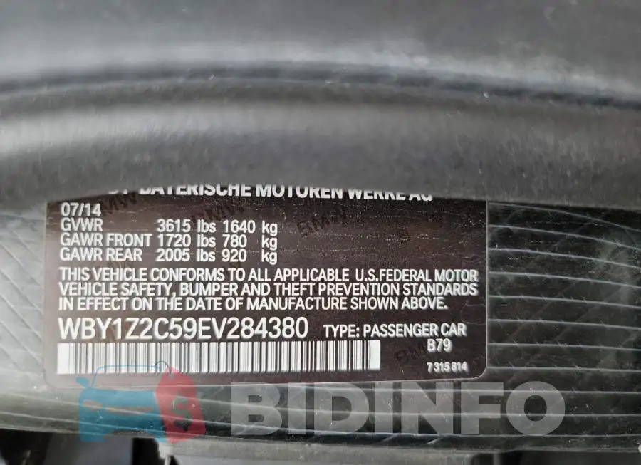WBY1Z2C59EV284380 Photo# 10