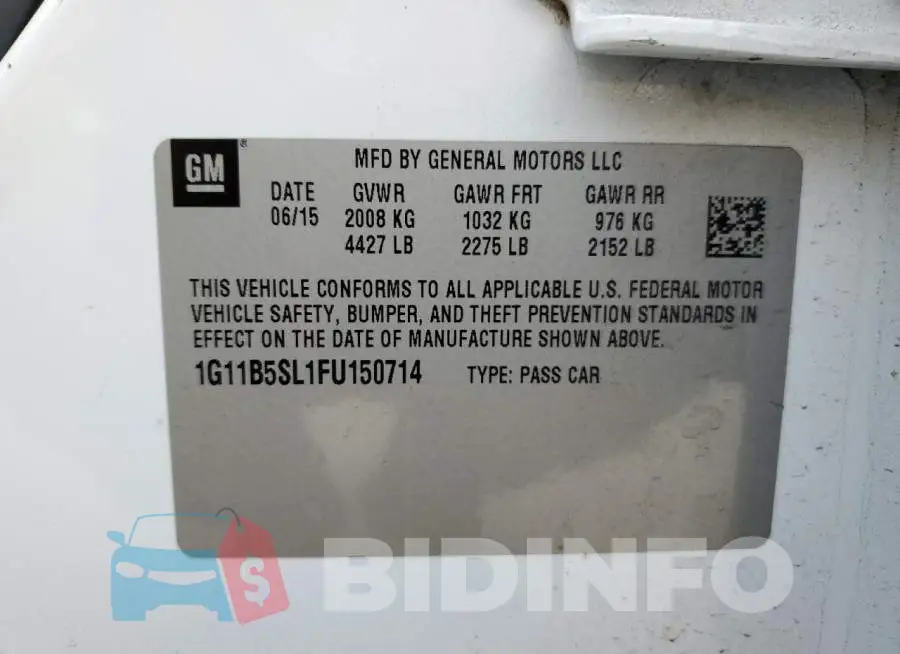 1G11B5SL1FU150714 Photo# 13