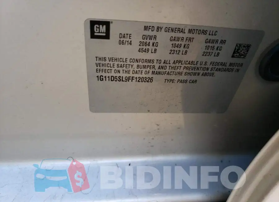 1G11D5SL9FF120326 Photo# 12