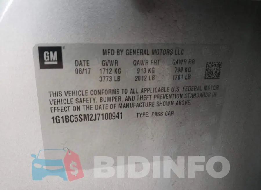 1G1BC5SM2J7100941 Photo# 12