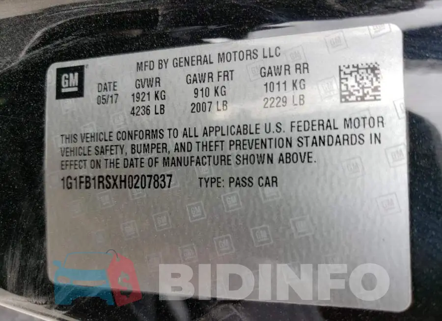 1G1FB1RSXH0207837 Photo# 13