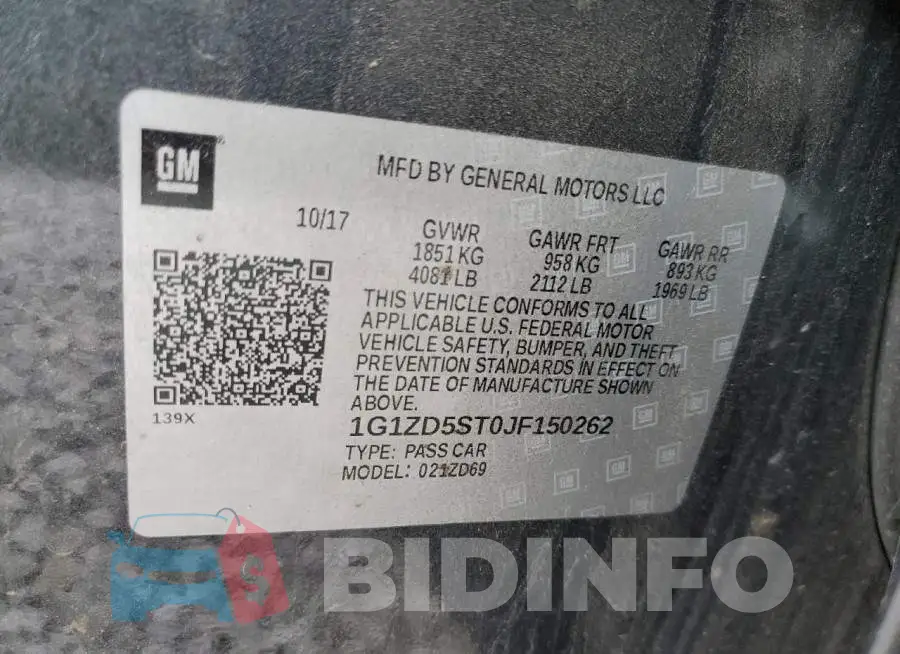 1G1ZD5ST0JF150262 Photo# 12