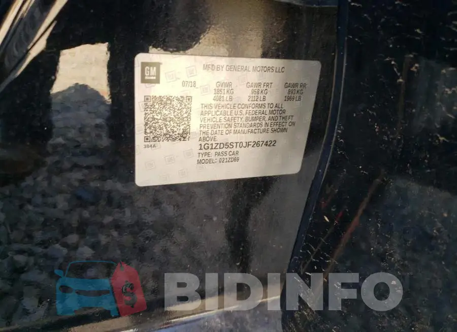 1G1ZD5ST0JF267422 Photo# 12
