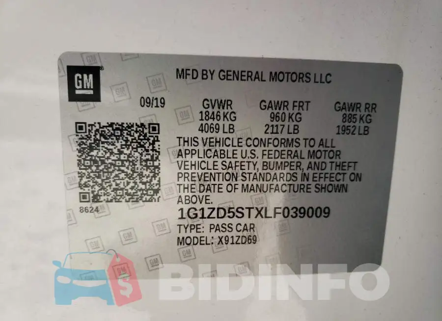 1G1ZD5STXLF039009 Photo# 13