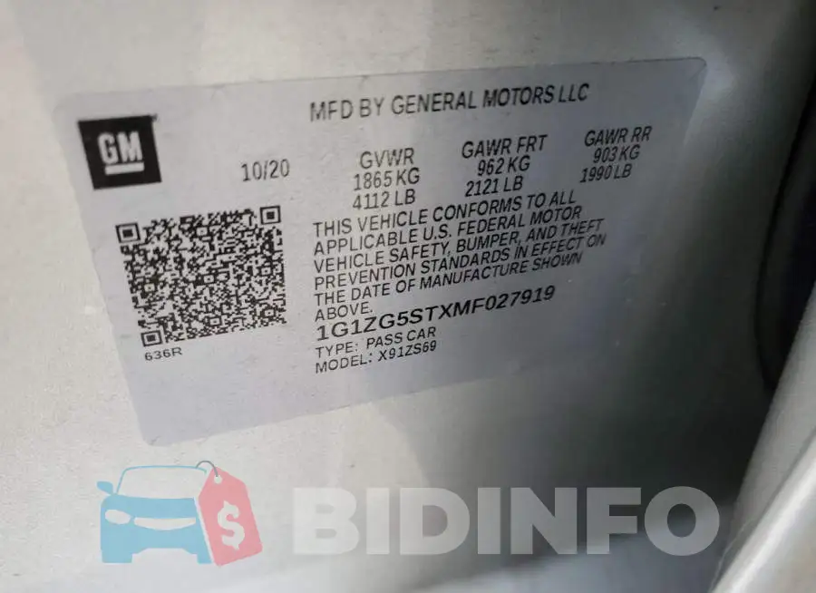 1G1ZG5STXMF027919 Photo# 12
