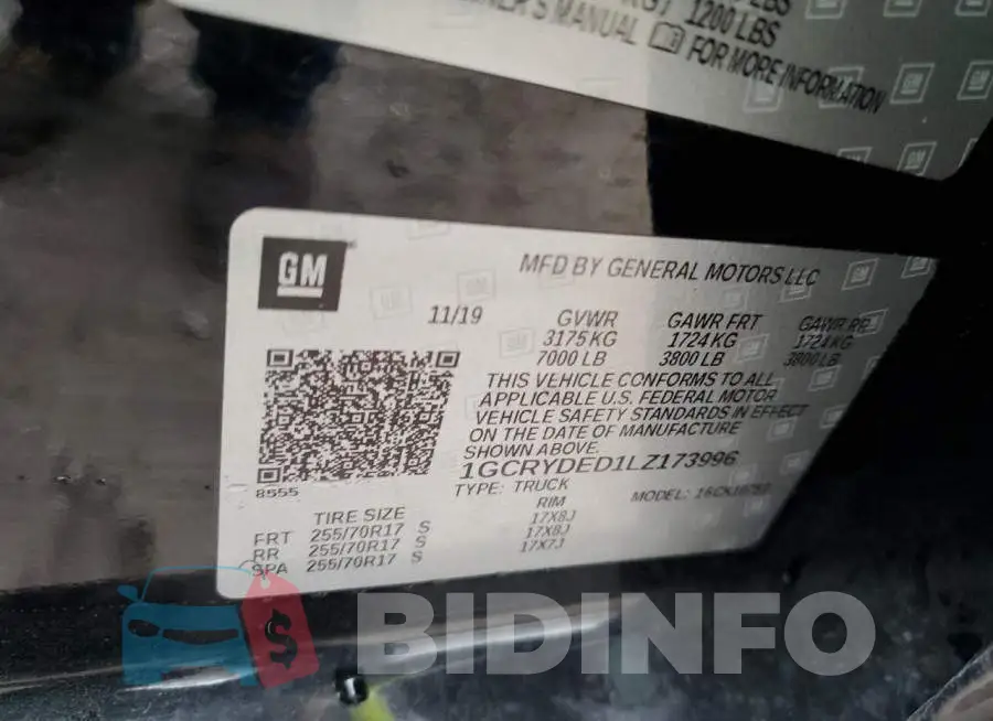 1GCRYDED1LZ173996 Photo# 12