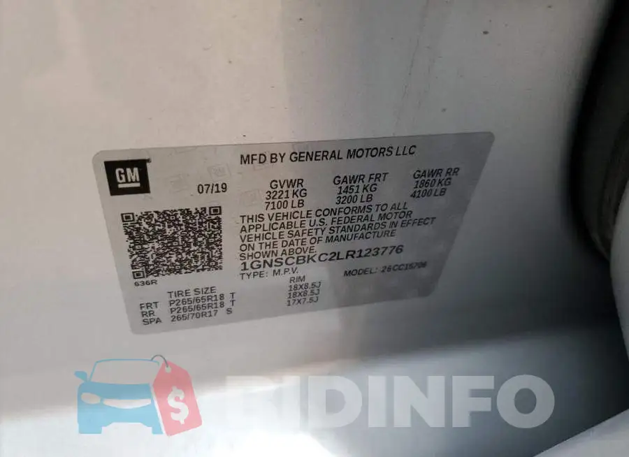 1GNSCBKC2LR123776 Photo# 13