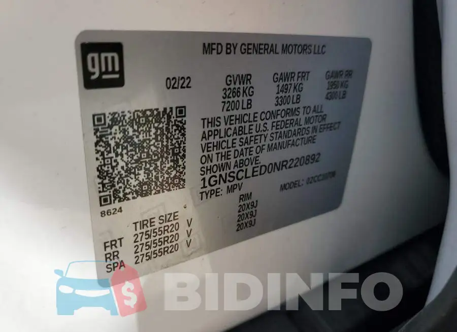 1GNSCLED0NR220892 Photo# 14