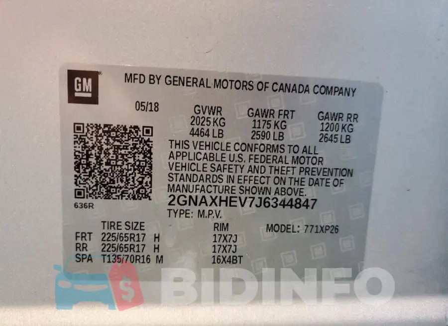 2GNAXHEV7J6344847 Photo# 10