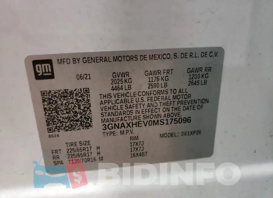 3GNAXHEV0MS175096 Photo# 10