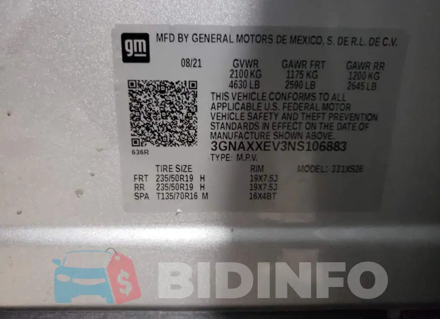 3GNAXXEV3NS106883 Photo# 13