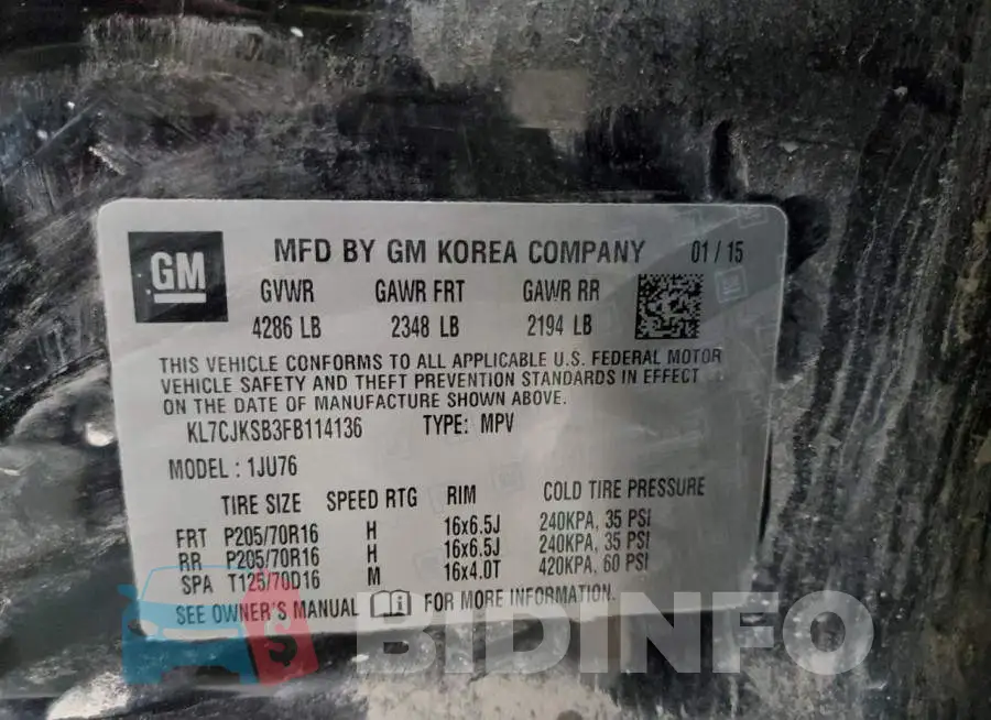 KL7CJKSB3FB114136 Photo# 12