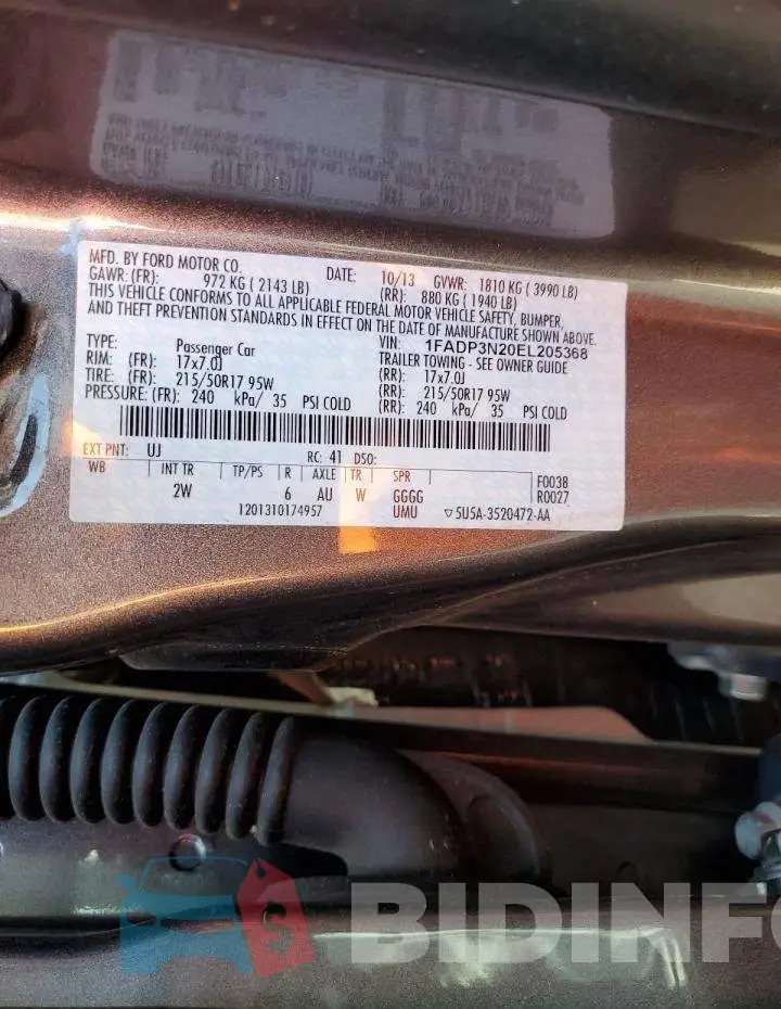 1FADP3N20EL205368 Photo# 12