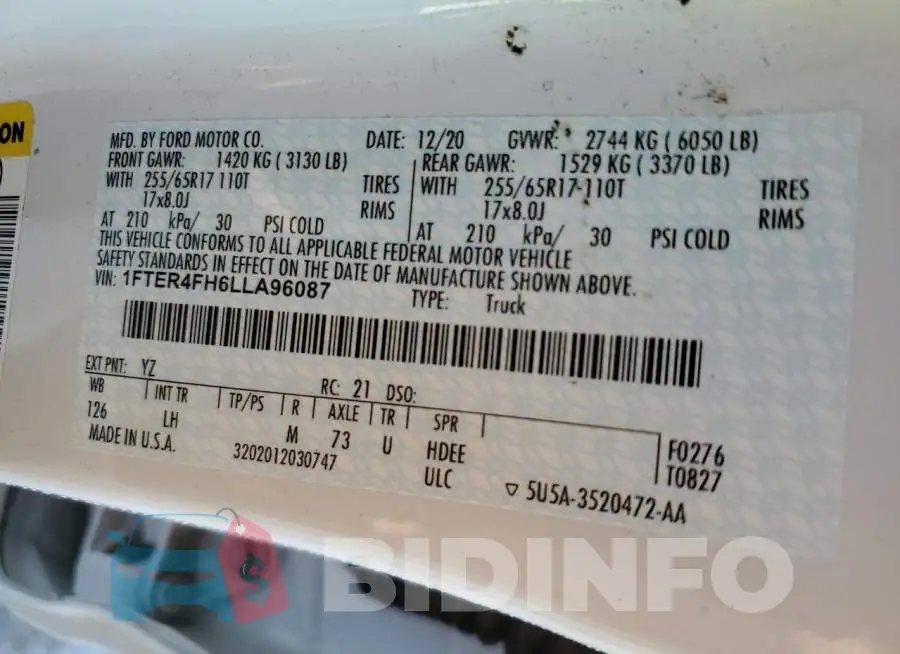 1FTER4FH6LLA96087 Photo# 10