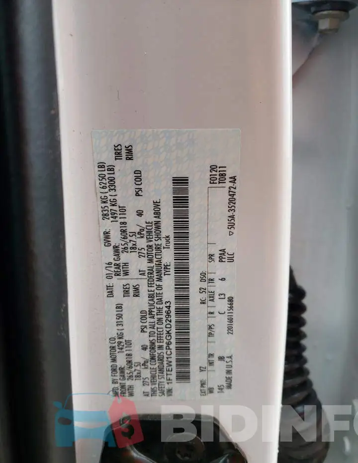 1FTEW1CP6GKD29643 Photo# 12