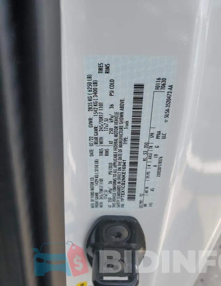 1FTEX1CB2NKE16941 Photo# 12