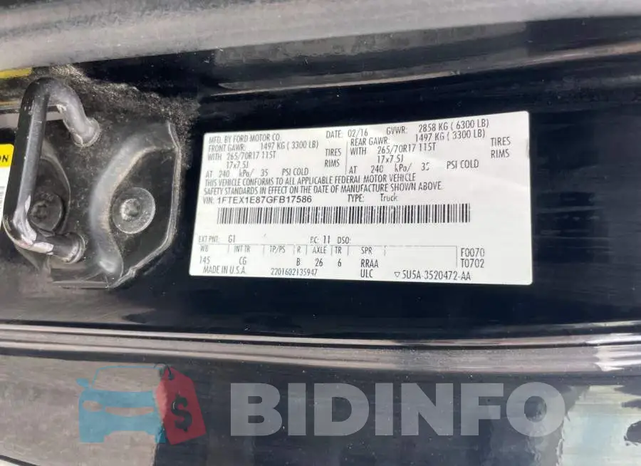 1FTEX1E87GFB17586 Photo# 10