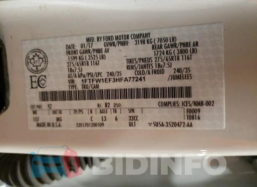 1FTFW1EF3HFA77241 Photo# 12