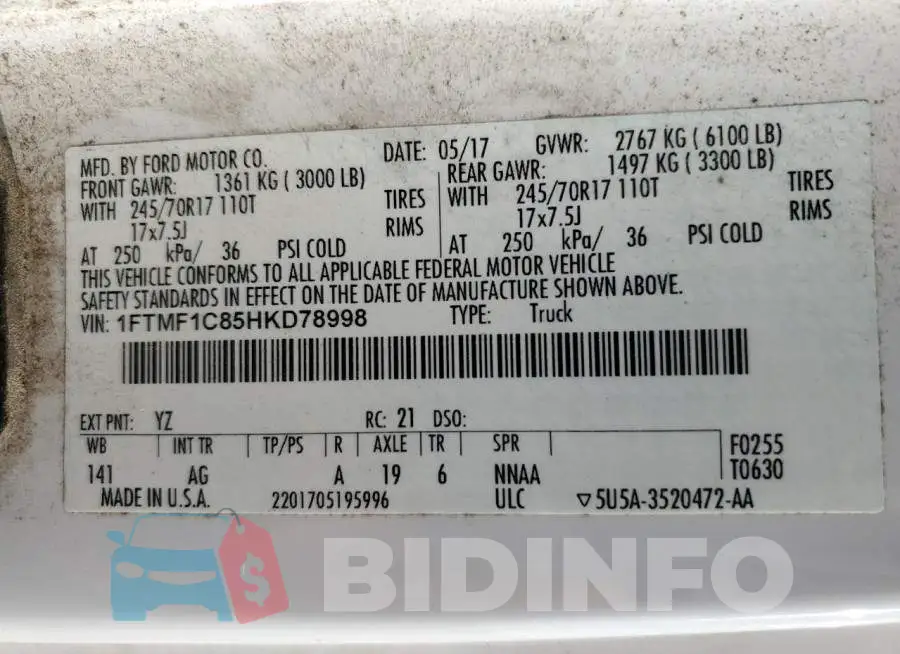 1FTMF1C85HKD78998 Photo# 12