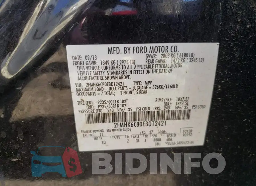 2FMHK6C80EBD12421 Photo# 13