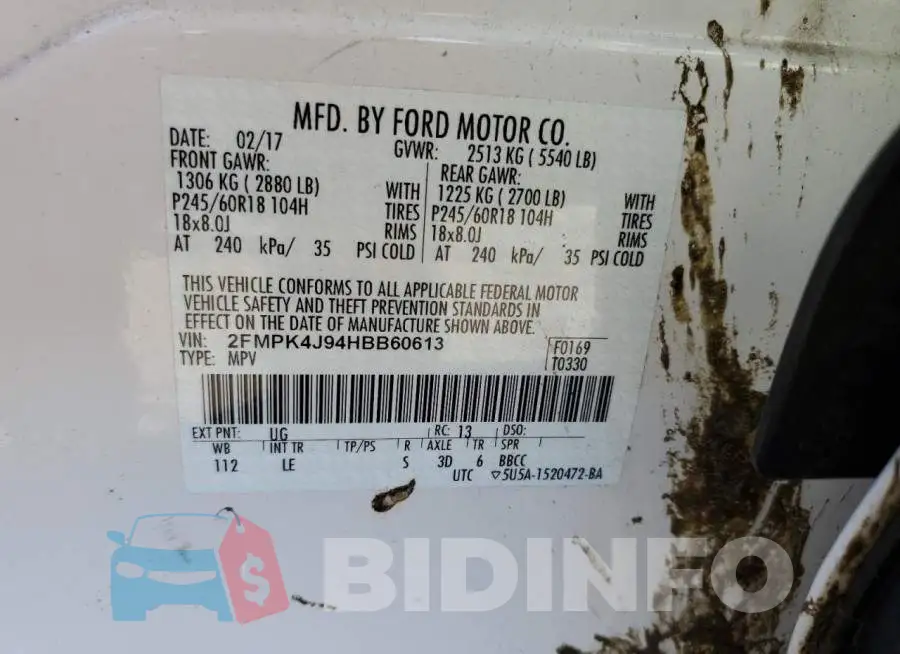 2FMPK4J94HBB60613 Photo# 12
