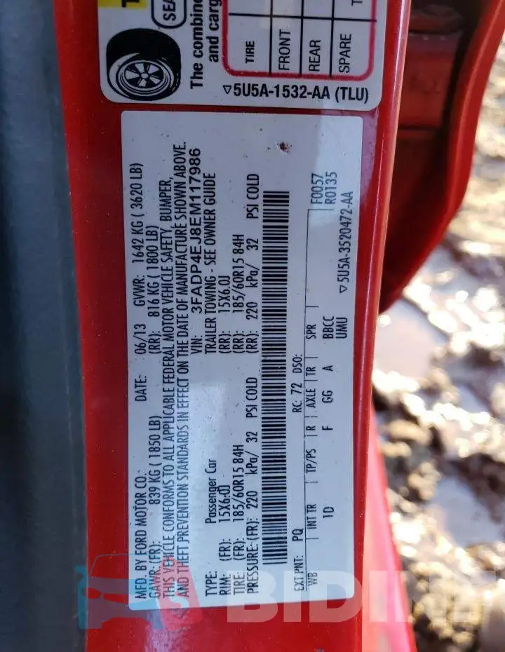 3FADP4EJ8EM117986 Photo# 13