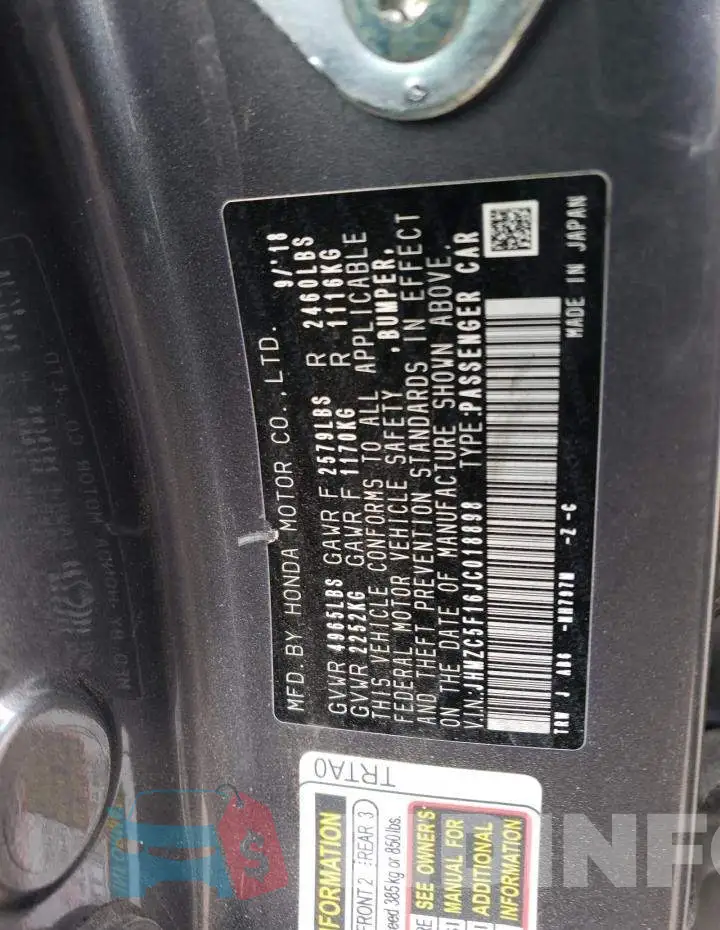 JHMZC5F16JC018898 Photo# 12